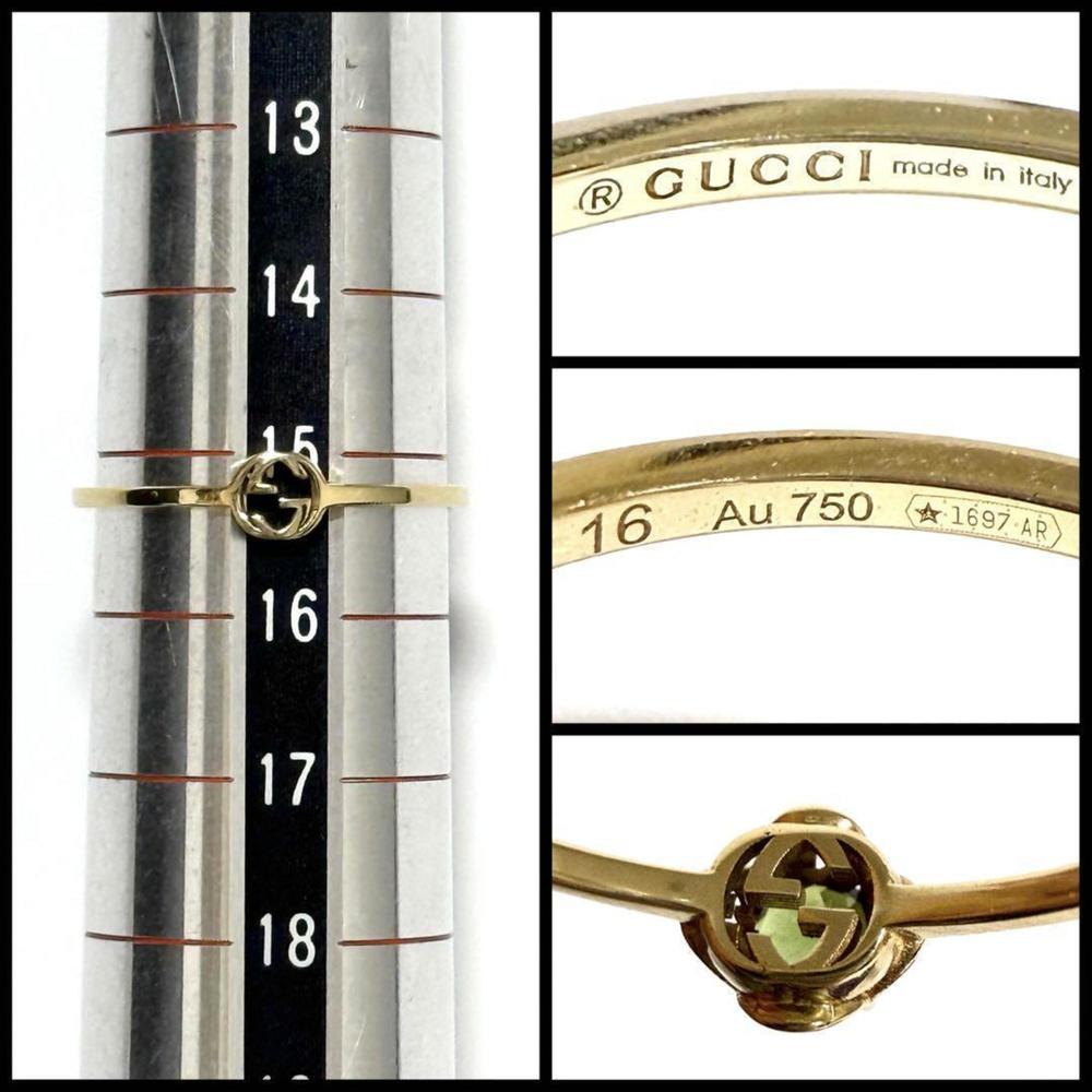 GUCCI Interlocking G Ring K18 Size 7.25 #55 - Picture 8 of 10